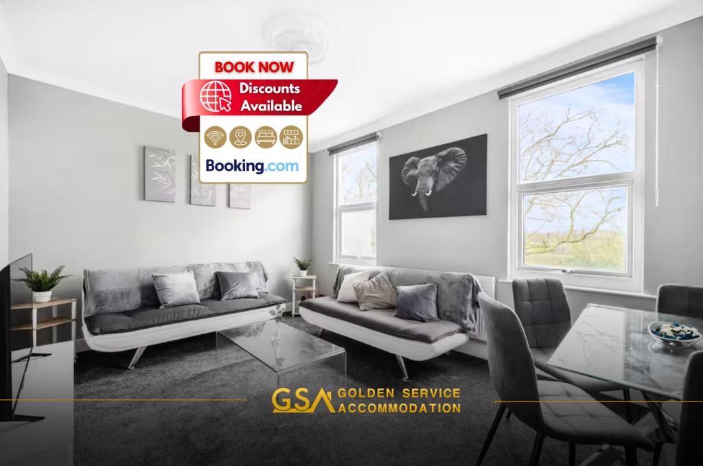 Cann Hall Apartment | 2BR Centrally Located Flat With Free Parking, Fast WiFi By Golden Service Accommodation Short Term Rental Forest Gate