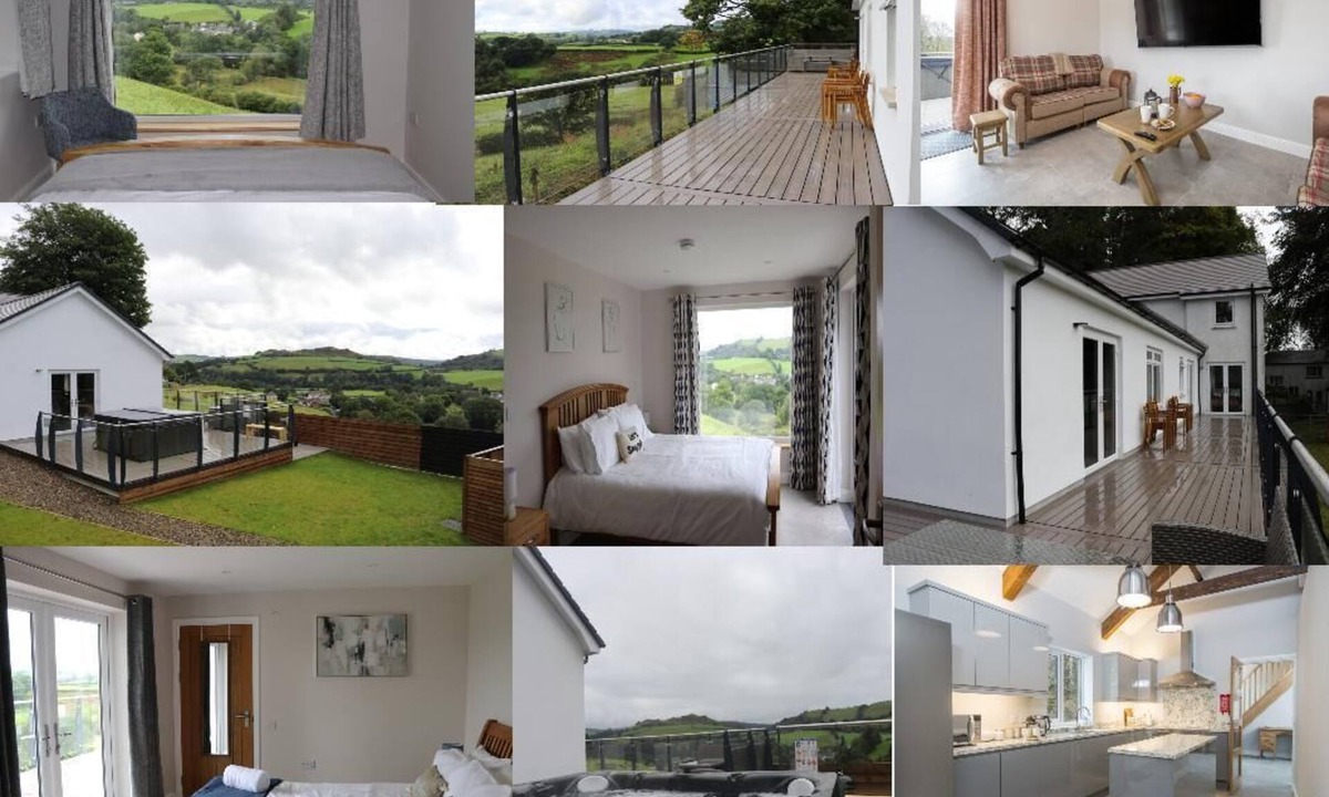 Llansawel House | Luxury Accessible Holiday Home with Hot Tub & Views