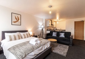 Bright Designer 1-Bed Apartment in Central Stafford