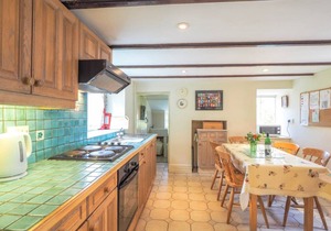 Spacious cottage in the heart of St Davids overlooking cathedral with parking .