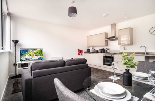 Wrexham Apartment | Chic 1BR Wrexham Apt, Walk to Station