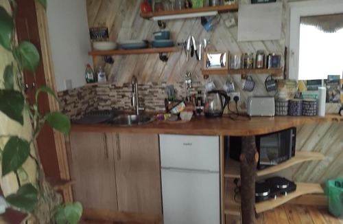 Llanelli Apartment | Cosy rustic cabin with hot tub and country views