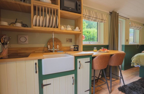 Haltwhistle Cabin | Romantic Shepherd's Hut with Wood-Fired Hot Tub