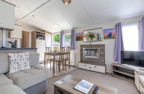 Longnor House | Spacious modern one-bedroom caravan exclusively for two adults with hot tub.