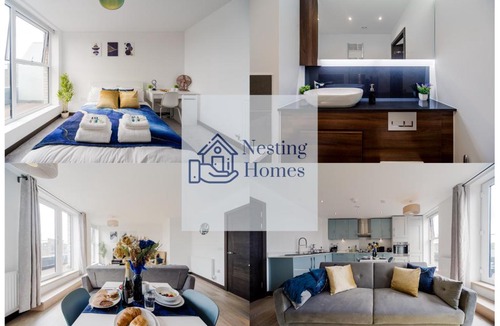 Dartford Apartment | Step Free 2 Bed 2 bath Oasis Flat Close to David Lloyd Gym with Fully Equipped Kitchen& Parking in Dartford Mins from station and 45 mins into Central London