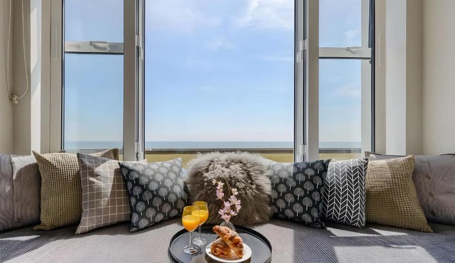 Beachfront Studio with Sea Views & AC, The Compact Coastal Crib