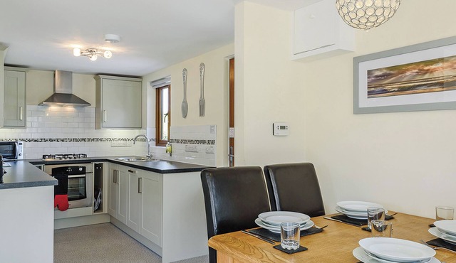 Outstanding open plan two storey lodge. in Caersws